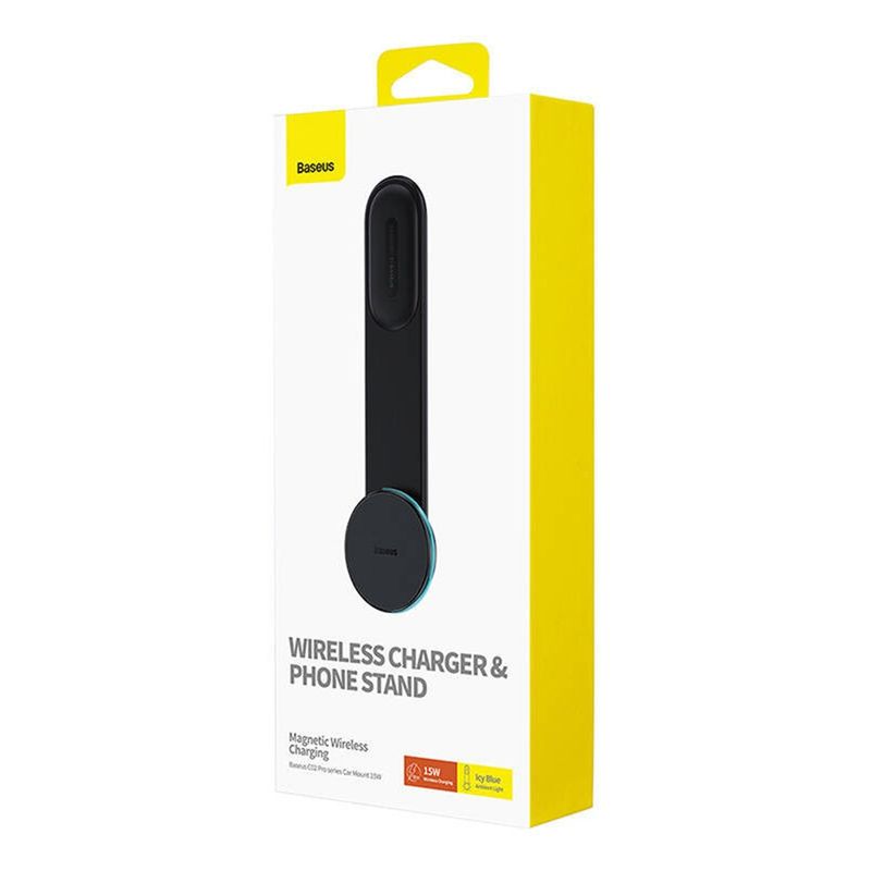 Laptop, Telefoane si Tablete - Telefoane mobile si accesorii - Accesorii Telefoane - Suport si docking telefoane - Suport de Bord pentru Telefon cu Incarcare Wireless, 15W - Baseus C02 Pro (C40156000111-00) - Negru - Infinity.ro
