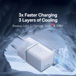Laptop, Telefoane si Tablete - Telefoane mobile si accesorii - Accesorii Telefoane - Incarcatoare telefoane - Incarcator GaN5S, Type-C, Fast Charge, 30W - Baseus Gallium Nitride (P10162504213-00) - Alb - Infinity.ro