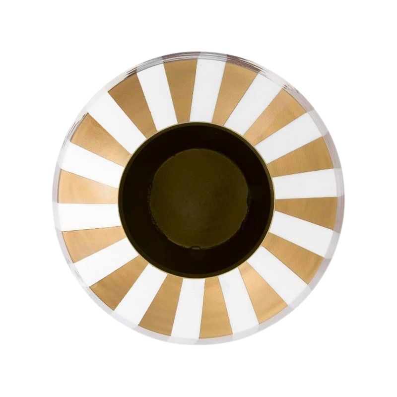 Casa si Gradina - Decoratiuni - Obiecte decorative - Vaze si boluri decorative - Vaza decorativa, din metal, Pip Studio, White-Gold, 35 cm, colectia Royal Dot Delight - Infinity.ro