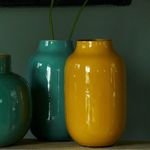 Casa si Gradina - Decoratiuni - Obiecte decorative - Vaze si boluri decorative - Vaza decorativa, din metal, Pip Studio, Yellow, 30 cm, colectia La Majorelle - Infinity.ro