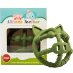 Jucarii, Copii si Bebe - Jucarii si jocuri - Jucarii bebelusi - Jucarii pentru dentitie - Jucarie Dentitie din Silicon BabySnugg, Porcusor Verde - Infinity.ro