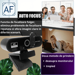PC, gaming si accesorii - Periferice PC - Camere Web - Camera Web ULTRA HD 4K MAROVIO®, Rezolutie 3840x2160 30 fps, 8 MP, Microfon Incorporat, Reducere Zgomot, Auto Focus,COMS - Infinity.ro