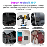 Laptop, Telefoane si Tablete - Wearables si gadgeturi - Gadgeturi - Dispozitive spionaj - Mini camera de supraveghere, WIFI, 1080P, vedere nocturna, unghi 155°, senzor miscare, alarma APP, autonomie 6 ore - Infinity.ro