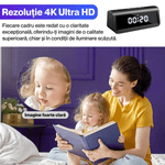 Laptop, Telefoane si Tablete - Wearables si gadgeturi - Gadgeturi - Dispozitive spionaj - Ceas spion cu camera ascunsa 4K, A21, WIFI, vedere nocturna, detectarea miscarii, autonomie 4 ore, unghi de 166° - Infinity.ro