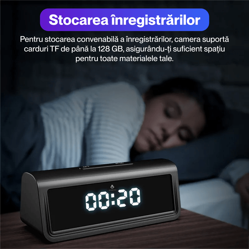 Laptop, Telefoane si Tablete - Wearables si gadgeturi - Gadgeturi - Dispozitive spionaj - Ceas spion cu camera ascunsa 4K, A21, WIFI, vedere nocturna, detectarea miscarii, autonomie 4 ore, unghi de 166° - Infinity.ro