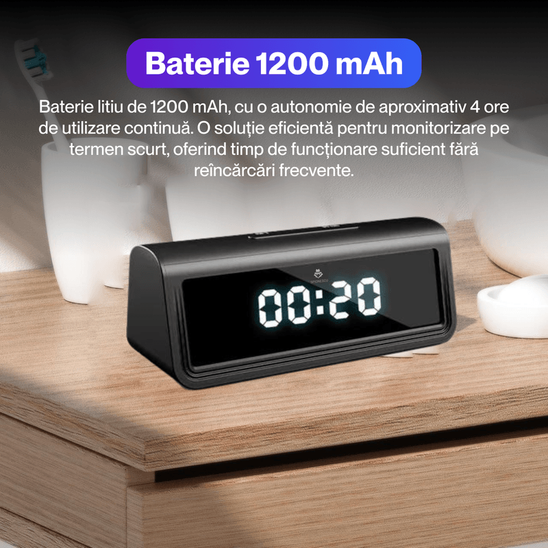 Laptop, Telefoane si Tablete - Wearables si gadgeturi - Gadgeturi - Dispozitive spionaj - Ceas spion cu camera ascunsa 4K, A21, WIFI, vedere nocturna, detectarea miscarii, autonomie 4 ore, unghi de 166° - Infinity.ro