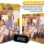 Laptop, Telefoane si Tablete - Wearables si gadgeturi - Gadgeturi - Dispozitive spionaj - Ceas spion cu camera ascunsa 4K, TC100, WIFI, unghi de 166°, vedere nocturna, detectarea miscarii, autonomie 4 ore - Infinity.ro