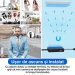 Laptop, Telefoane si Tablete - Wearables si gadgeturi - Gadgeturi - Dispozitive spionaj - Camera ascunsa tip nasture, V4A, WIFI, 1080P, detectarea miscarii, inregistrare ciclica, acces de la distanta, - Infinity.ro