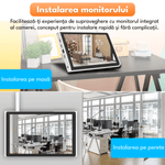 Casa si Gradina - Electrice - Smart Home - Camere de supraveghere - Kit complet de supraveghere video cu 4 camere si panou solar, WIFI, 4MP, HDD 1 TB, audio bidirectional, control PTZ, - Infinity.ro