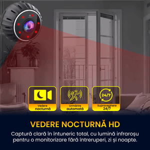 Mini camera spion, X10, WIFI, 1080p, transmitere live, senzor de miscare, vedere nocturna, magnet, autonomie 60min