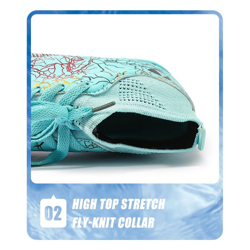 Sport si Outdoor - Echipament Sportiv - Incaltaminte sport - Pantofi sport - Ghete de fotbal copii MBrands, 7.6 cu glezniera pentru teren sintetic, turcoaz 35 - Infinity.ro