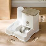 Petshop - Accesorii petshop - Alte accesorii petshop - Hranitor 2 in 1, Apa si mancare,Pentru pisici si caini,Cu bol din otel inoxidabil,Capacitate mare de 4L,Usor de curatat, - Infinity.ro