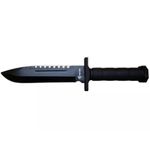 Sport si Outdoor - Camping - Cutite, bricege si accesorii - Cutite si bricege - Cutit tactic de vanatoare si camping, 31 cm, fluier si cremene, otel inoxidabil, negru - Infinity.ro