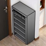 Casa si Gradina - Mobilier - Organizare si depozitare - Organizatoare pentru sertare si dulapuri - Organizator depozitare pantofi, XXL, textil, 10 rafturi, XXL, gri - Infinity.ro