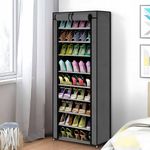 Casa si Gradina - Mobilier - Organizare si depozitare - Organizatoare pentru sertare si dulapuri - Organizator depozitare pantofi, XXL, textil, 10 rafturi, XXL, gri - Infinity.ro