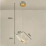 Casa si Gradina - Corpuri si surse de iluminat - Lustre si pendule - Lustra LED, o surse de lumina, forma de fluture, Lumina calda, neutra si rece, Dormitor, Bucatarie, Camera Copii, Auriu - Infinity.ro