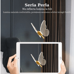 Casa si Gradina - Corpuri si surse de iluminat - Lustre si pendule - Lustra LED, o surse de lumina, forma de fluture, Lumina calda, neutra si rece, Dormitor, Bucatarie, Camera Copii, Auriu - Infinity.ro