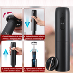 Casa si Gradina - Bucatarie si vesela - Accesorii bar - Tirbusoane si dopuri - Tirbuson reincarcabil, 4 in 1, aerator si dozator electric, accesoriu de taiat folie, dop cu pompa vid, USB, Negru - Infinity.ro
