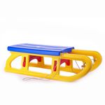 Sport si Outdoor - Sporturi de iarna - Sanius - Sanie plastic cu spatar Burak Toys, 70x35x47cm, multicolor - Infinity.ro