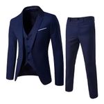 Fashion, accesorii si bijuterii - Barbati - Imbracaminte - Costume barbati - Costum barbati Mbrands bleumarin cu 3 piese, inchidere 1 nasture L - Infinity.ro