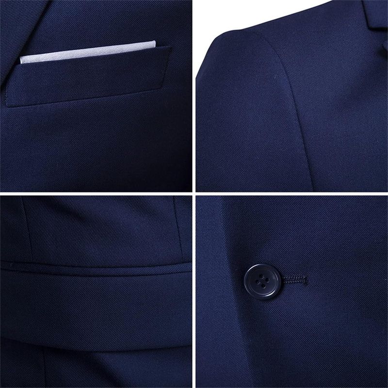 Fashion, accesorii si bijuterii - Barbati - Imbracaminte - Costume barbati - Costum barbati Mbrands bleumarin cu 3 piese, inchidere 1 nasture L - Infinity.ro