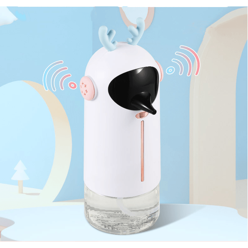 Casa si Gradina - Sanitare - Suporturi si accesorii baie - Dispensere - Dispenser, dozator pentru sapun spuma, automat cu senzor infrarosu, reincarcabil, Ren, Alb - Infinity.ro