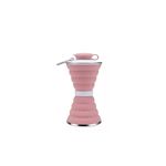 Sport si Outdoor - Echipament Sportiv - Accesorii echipament sportiv - Bidoane si shakere - Sticla pliabila pentru apa, ultra small 4-18 cm, silicon alimentar, non BPA, fara scurgeri 500 ml, pink - Infinity.ro