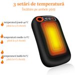 Laptop, Telefoane si Tablete - Telefoane mobile si accesorii - Accesorii Telefoane - Baterii externe - Incalzitor de maini cu powerbank, 10000mAh, 3 trepte de caldura, incarcare rapida a telefonului, negru - Infinity.ro