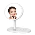 Ingrijire personala si Cosmetice - Machiaj - Oglinzi cosmetice - Oglinda make-up led, multifunctionala, smart touch control, 3 intensitati, incarcare wireless telefon, Alb - Infinity.ro