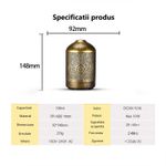 Casa si Gradina - Decoratiuni - Aromaterapie si lumanari - Difuzoare aromaterapie - Difuzor uleiuri aromaterapie PetraBliss, hand-made din fier forjat, umidificator, lampa de veghe cu 7 optiuni de culori - Infinity.ro