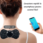 Ingrijire personala si Cosmetice - Sanatate si wellness - Articole wellness - Aparate si dispozitive de masaj - Dispozitiv inteligent PetraBliss de masaj EMS, cu aplicatie dedicata, 8 tipuri de masaj, 10 trepte de intensitate, Negru - Infinity.ro