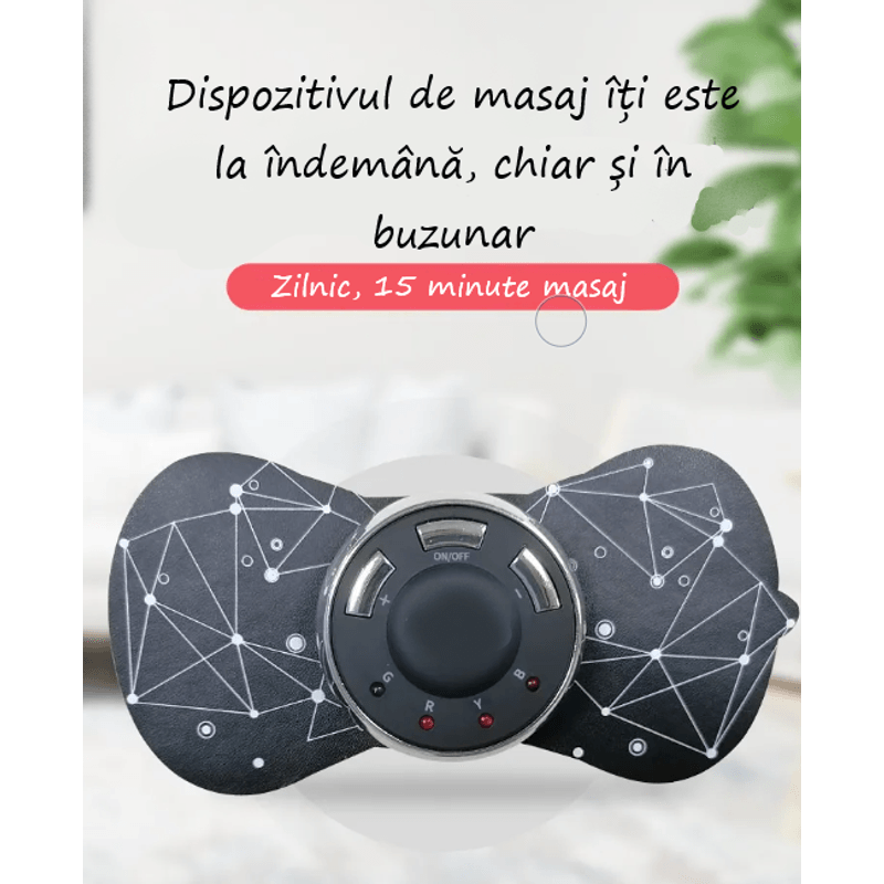 Ingrijire personala si Cosmetice - Sanatate si wellness - Articole wellness - Aparate si dispozitive de masaj - Dispozitiv inteligent PetraBliss de masaj EMS, cu aplicatie dedicata, 8 tipuri de masaj, 10 trepte de intensitate, Negru - Infinity.ro
