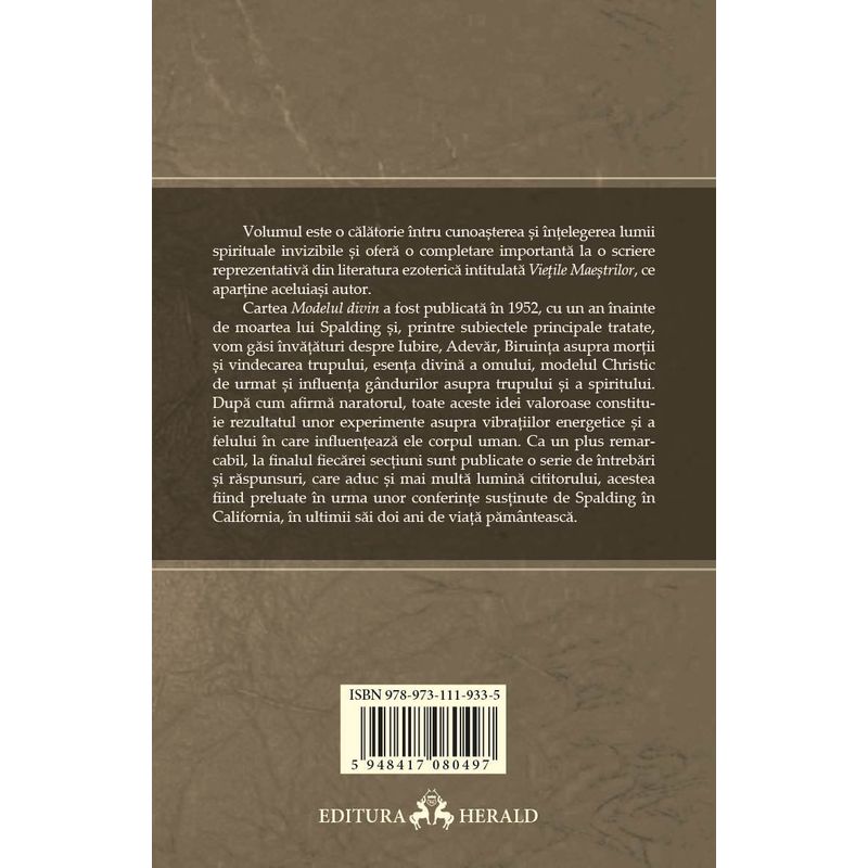 Carti si Birotica - Carti - Dezvoltare personala - Modelul divin - Ultimele cuvinte - Biruinta asupra mortii - Infinity.ro
