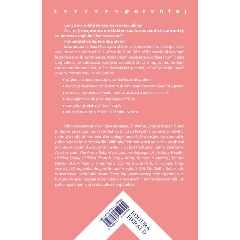 Carti si Birotica - Carti - Parenting - Jocul Atasamentului - Rezolvarea problemelor de comportament ale copilului prin joaca, ras si conectare - Infinity.ro