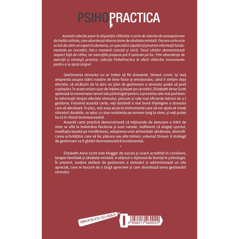 Carti si Birotica - Carti - Psihologie - Stresul - 8 strategii de gestionare - Infinity.ro