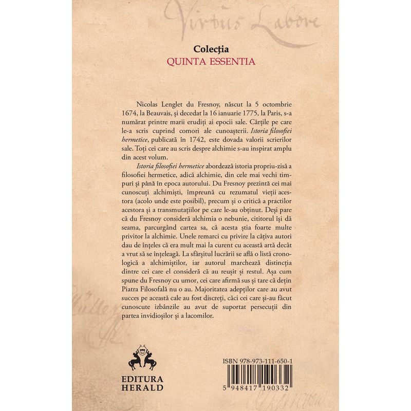 Carti si Birotica - Carti - Psihologie - Istoria filosofiei hermetice - Infinity.ro