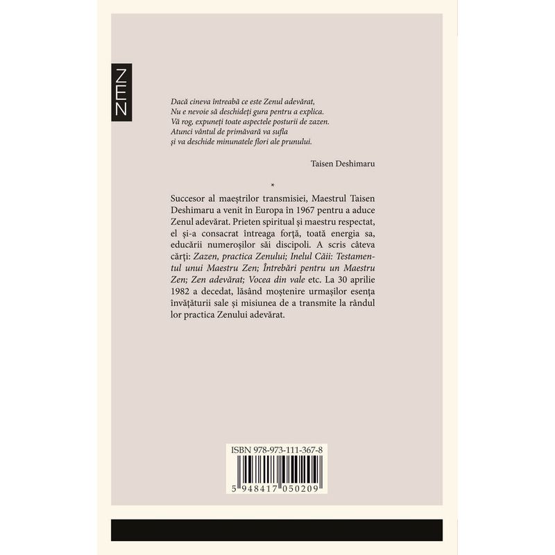Carti si Birotica - Carti - Dezvoltare personala - Zen si viata cotidiana - Infinity.ro
