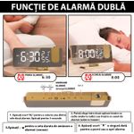 Casa si Gradina - Decoratiuni - Ceasuri - Ceas multifunctional cu proiectie pe tavan, port USB pentru incarcarea telefonului, afisarea temperaturii si umiditatii - Infinity.ro