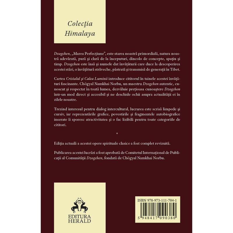 Carti si Birotica - Carti - Religie - Cristalul si Calea Luminii - Sutra, Tantra si Dzogchen - Infinity.ro