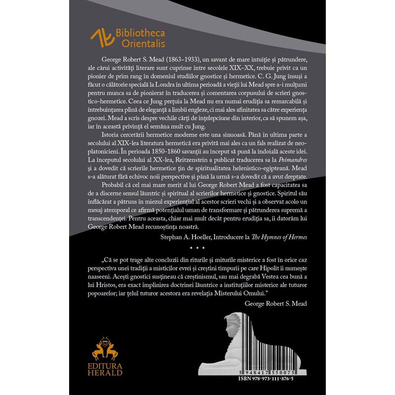 Carti si Birotica - Carti - Religie - Hermes Trismegistos - Gnoza si originile scrierilor trismegiste - Infinity.ro