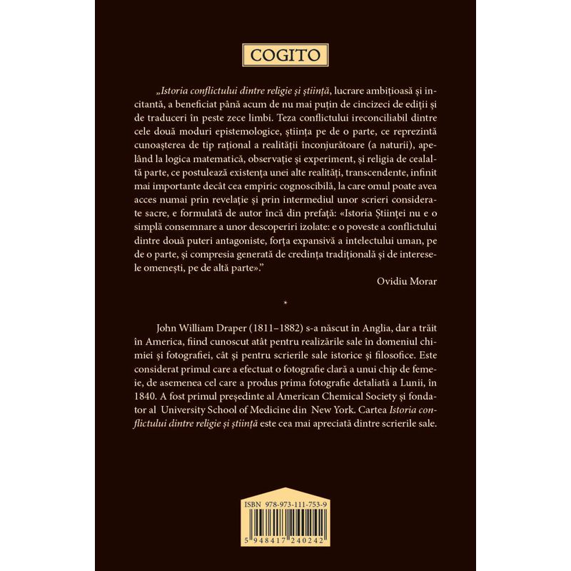 Carti si Birotica - Carti - Stiinte sociale si politica - Istoria conflictului dintre religie si stiinta - Infinity.ro