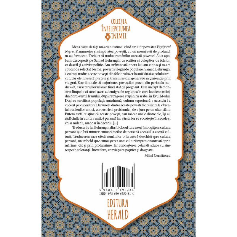 Carti si Birotica - Carti - Stiinte sociale si politica - Pestisorul negru - Basme, povestiri si legende persane - Infinity.ro