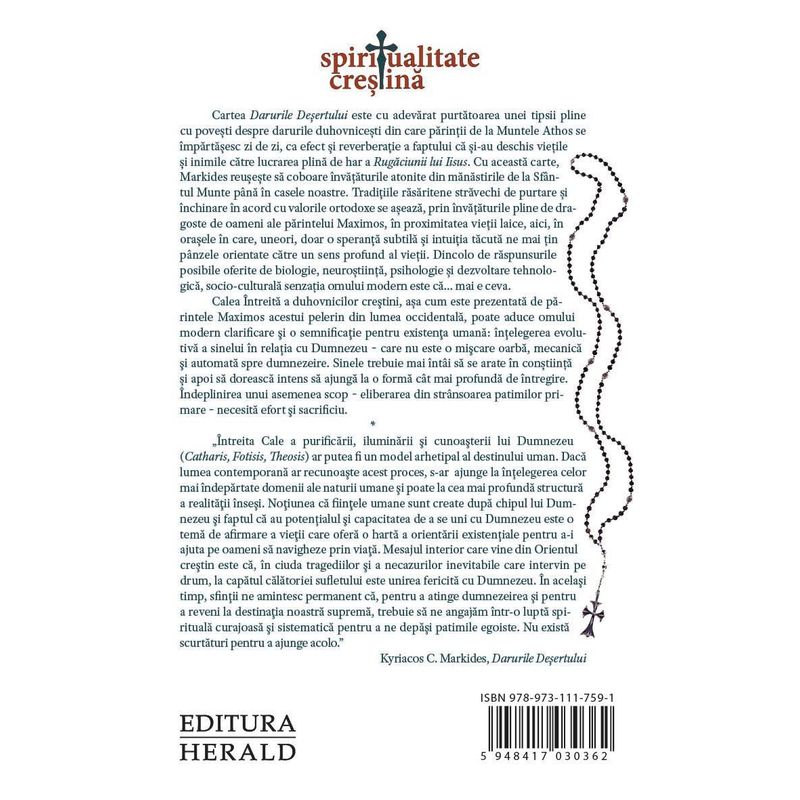 Carti si Birotica - Carti - Religie - Darurile desertului - Calea uitata a spiritualitatii crestine - Infinity.ro