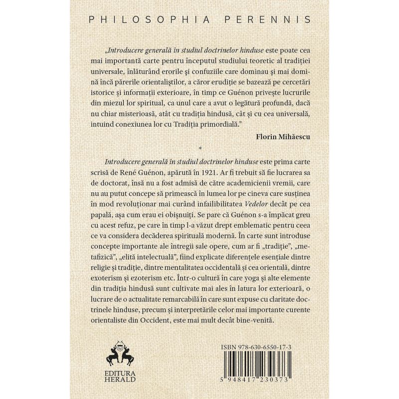 Carti si Birotica - Carti - Istorie - Introducere generala in studiul doctrinelor hinduse - Infinity.ro