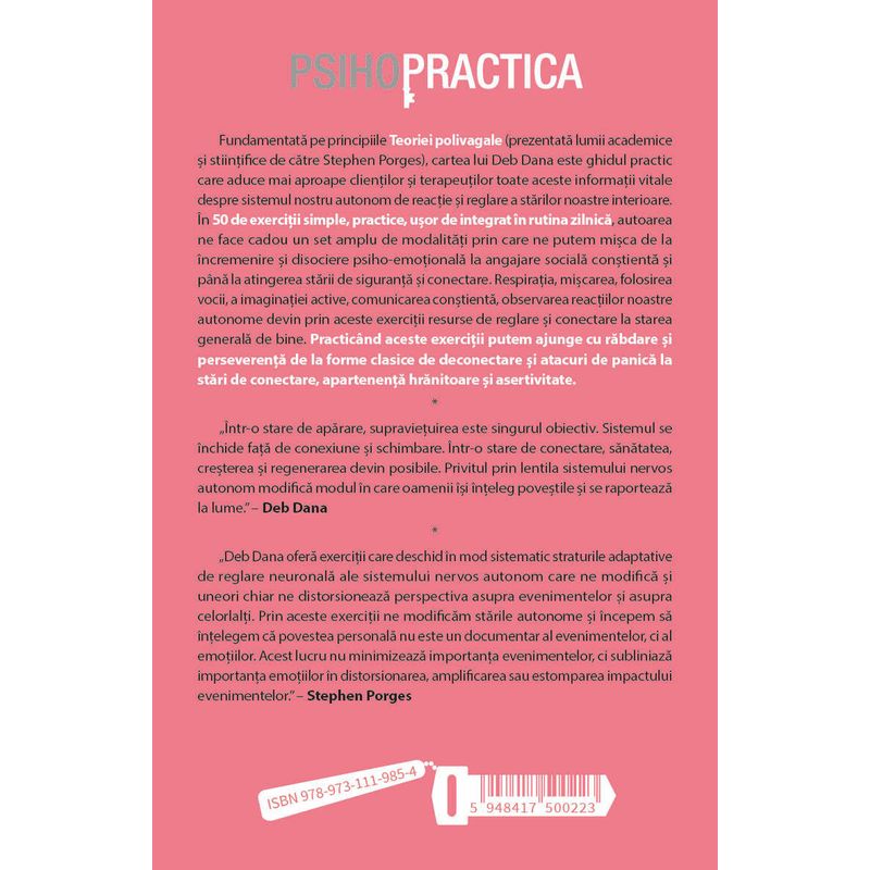 Carti si Birotica - Carti - Psihologie - Cum ne recapatam starea de bine, conectare si siguranta - 50 de practici polivagale pentru corp si minte - Infinity.ro