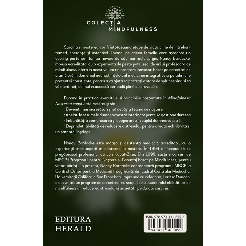 Carti si Birotica - Carti - Bestseller - Mindfulness: Nasterea constienta - Antrenarea mintii, corpului si inimii inainte si dupa nastere - Infinity.ro