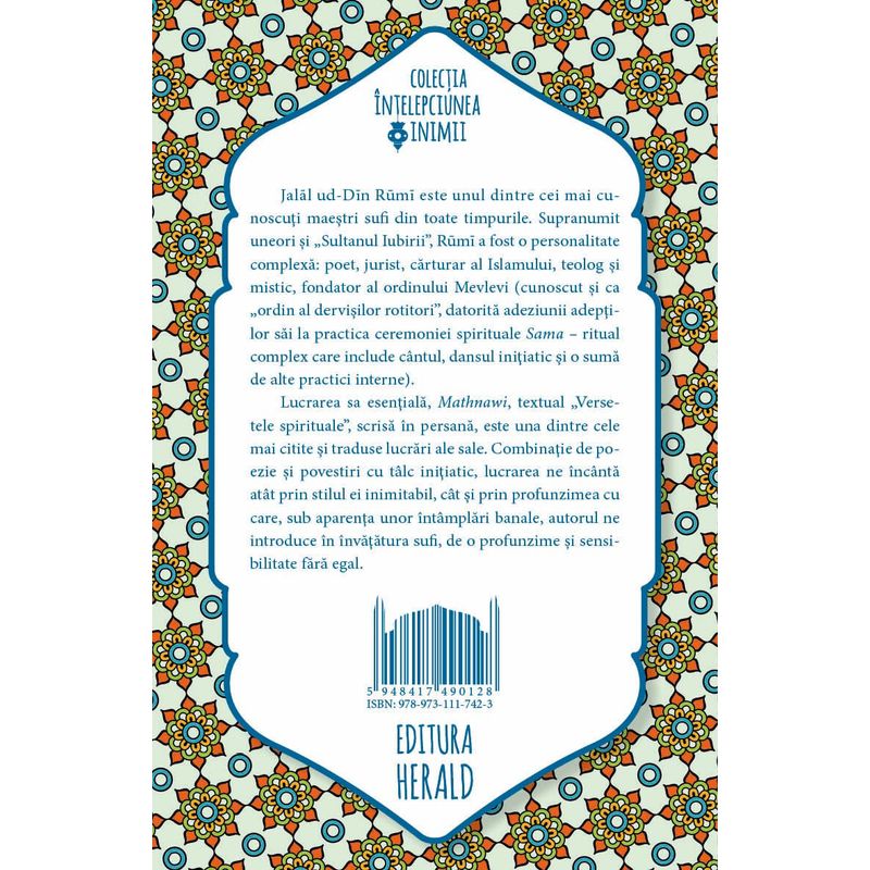 Carti si Birotica - Carti - Stiinte sociale si politica - Mathnawi - Poeme, parabole si invataturi sufite - Infinity.ro