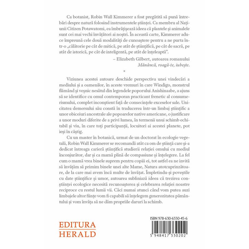 Carti si Birotica - Carti - Dezvoltare personala - Impletind Iarba Sacra - Intelepciunea indigena, cunoasterea stiintifica si invataturile plantelor - Infinity.ro