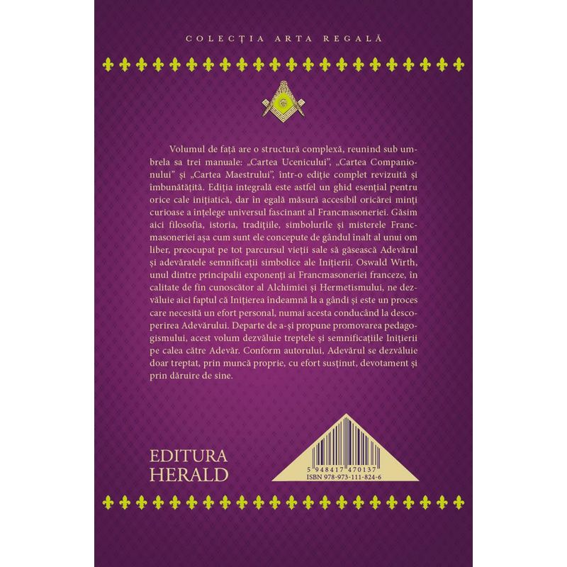 Carti si Birotica - Carti - Stiinte sociale si politica - Francmasoneria pe intelesul adeptilor sai - Filozofia, obiectul, metoda si mijloacele sale - Infinity.ro