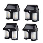 Casa si Gradina - Corpuri si surse de iluminat - Veioze si lampi - Lampadare - Lampa solara dubla pentru perete, 2W, 1200LM, protectie intemperii IP65, pentru casa sau gradina, negru - Infinity.ro